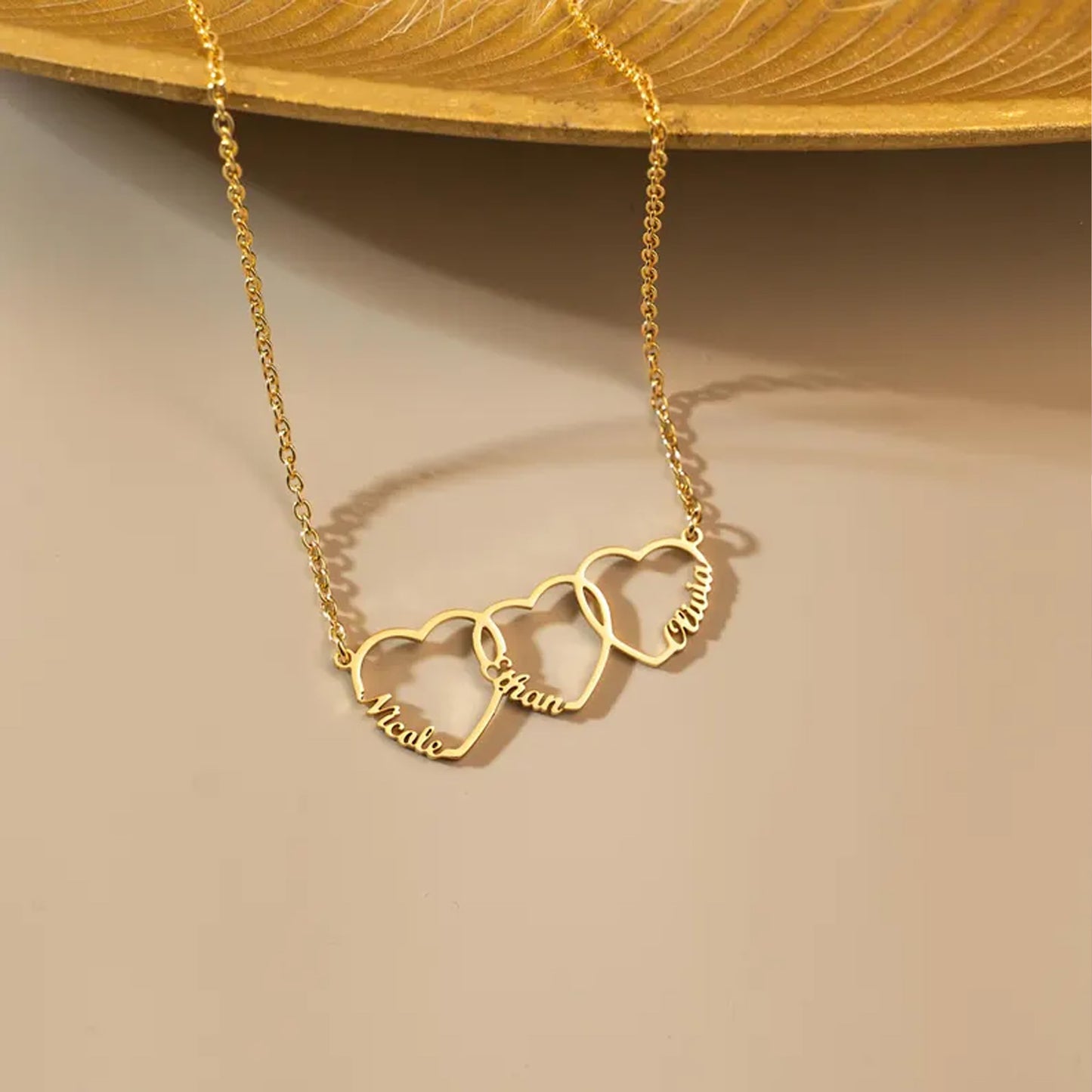 Personalized Family Name Heart Necklace, Custom Kids Names Necklace for Mom, Mothers Day Gift Jewelry 684799