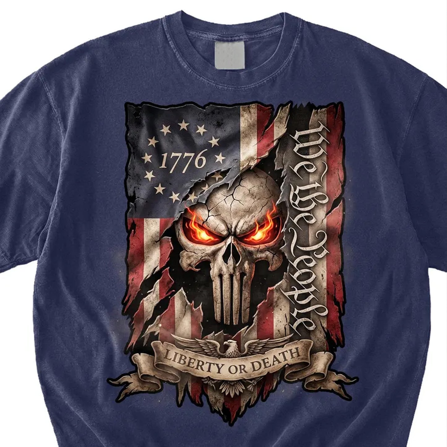 250 Years We The People Shirt, Liberty Or Death Skull Tee, Patriotic USA Flag Veteran Independence Day Shirt 685194 WFD