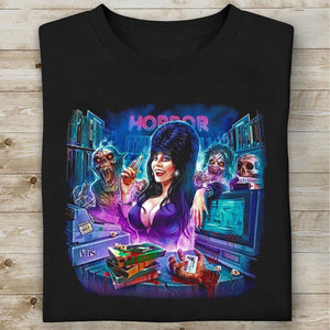 Elvira Mistress of the Dark Halloween Shirt, Retro 80s Horror Movie Shirt, Vintage Halloween Tee 683308-5