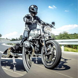 Christian Cross Motorcycle Bell, Guardian Angel Charm, Biker Accessory for Riding Safety, Guardian Riding Bell 684053