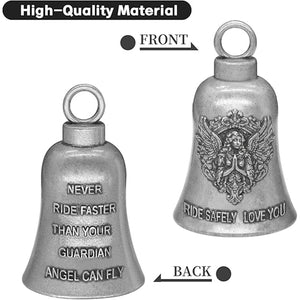 Ride Safely Love You Motorcycle Bell, Guardian Angel Riding Bell, Biker Safety Charm 684051