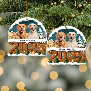 Custom Dog Photo Upload 2025 Acrylic Ornament | Personalized Pet Photo Christmas Ornament 683506