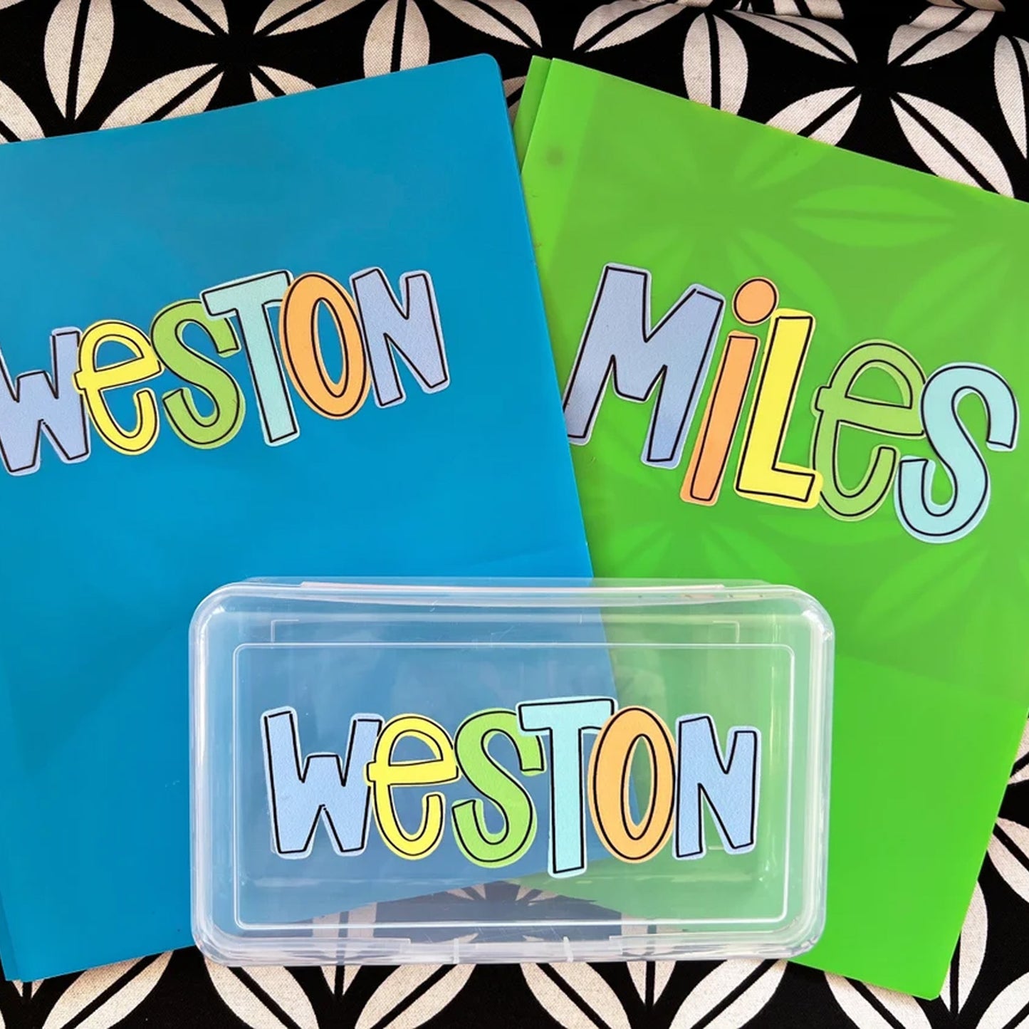 Personalized Pencil Boxes, Pencil Pouch, Custom Pocket Folder with Prongs, Zipper Pouch, Back to school Gift 685367