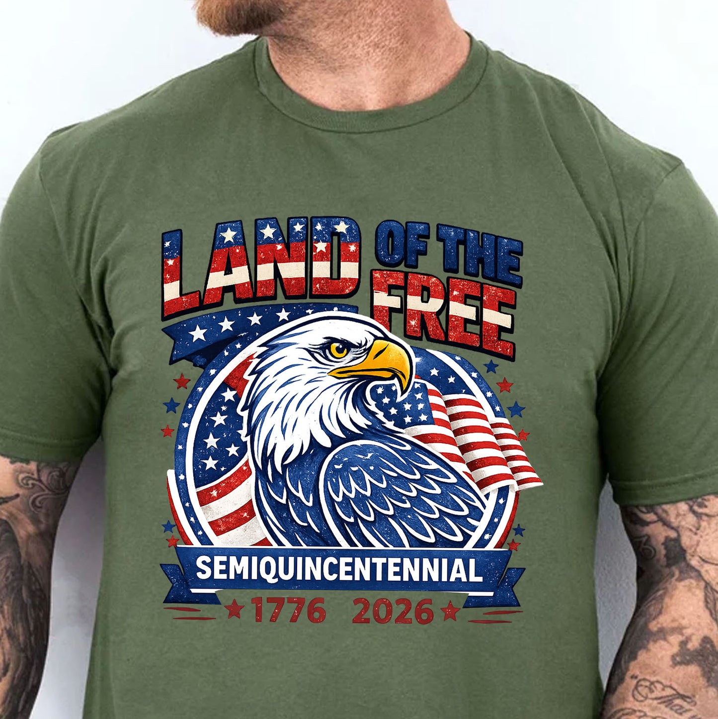 250 Years Patriotic Shirt 1776–2026, Land of the Free Eagle Tee, 4th of July Independence Day Shirt 684912