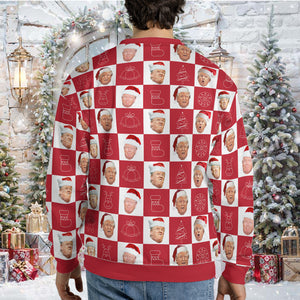 Funny Trump Santa Ugly Sweater, President Donald Trump Christmas All-Over-Printed Sweatshirt 683382 - GOP