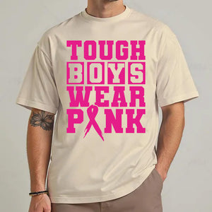 Breast Cancer Awareness Shirt, In October We Wear Pink, Tough Boys Wear Pink Shirt, Pink Cancer Ribbon Tee 683309