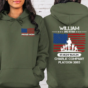 Personalized Military Graduation Shirt, Custom Bootcamp Graduation Tee, Military Mom Pocket & Back Shirt 683344-1