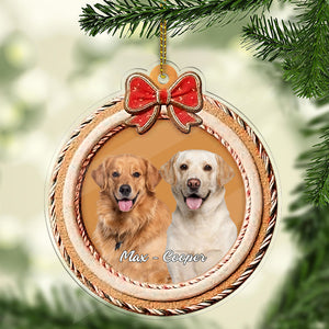 Personalized Dog Photo Acrylic Ornament | Custom Name Dog Cat Pet Photo Christmas Ornament 683590