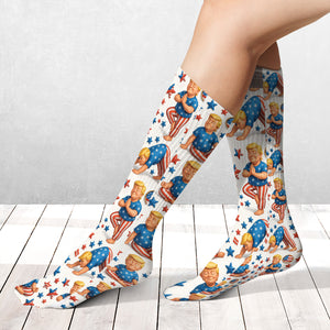 President Donald Trump Socks, Funny Trump Yoga Socks, Funny Socks For Christmas 683445 - GOP