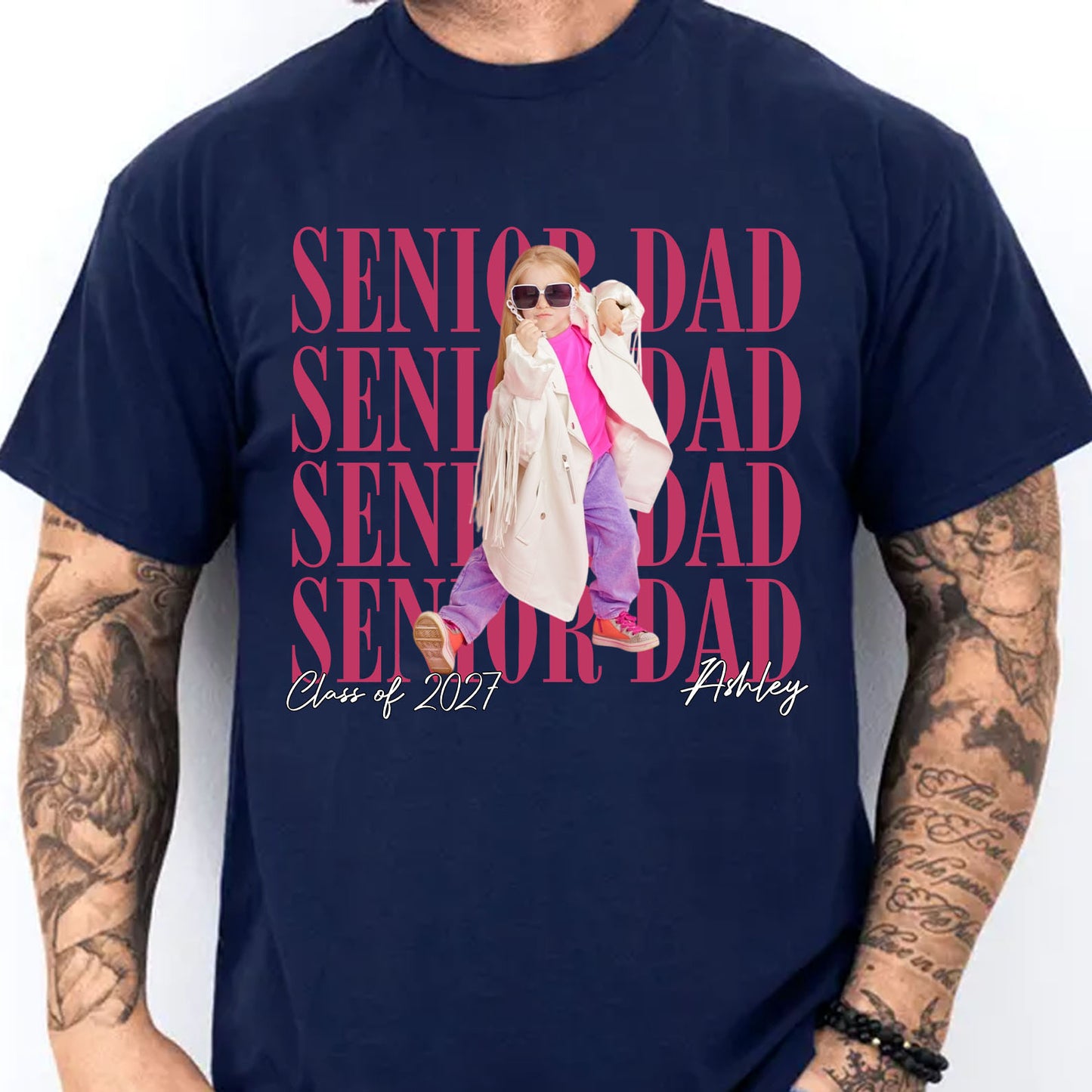 Personalized Senior Mom Shirt, Custom Photo Class of 2027 Graduation Shirt, Proud Parent Graduation Gift 685654