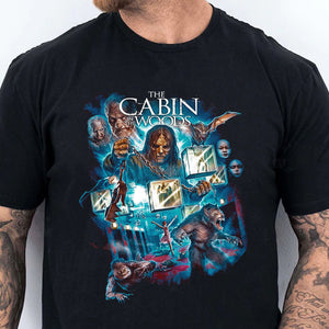 The Cabin In The Woods Halloween Shirt, Retro 90s Horror Movie Tee, Halloween Graphic T-Shirt 683308-3