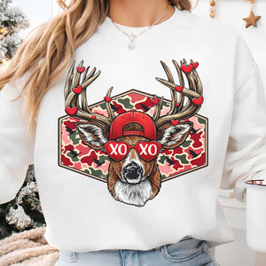 Funny Valentine Shirt, Hunting Buck Valentine Shirt, Camo Hunter Valentine Sweatshirt for Him 683974
