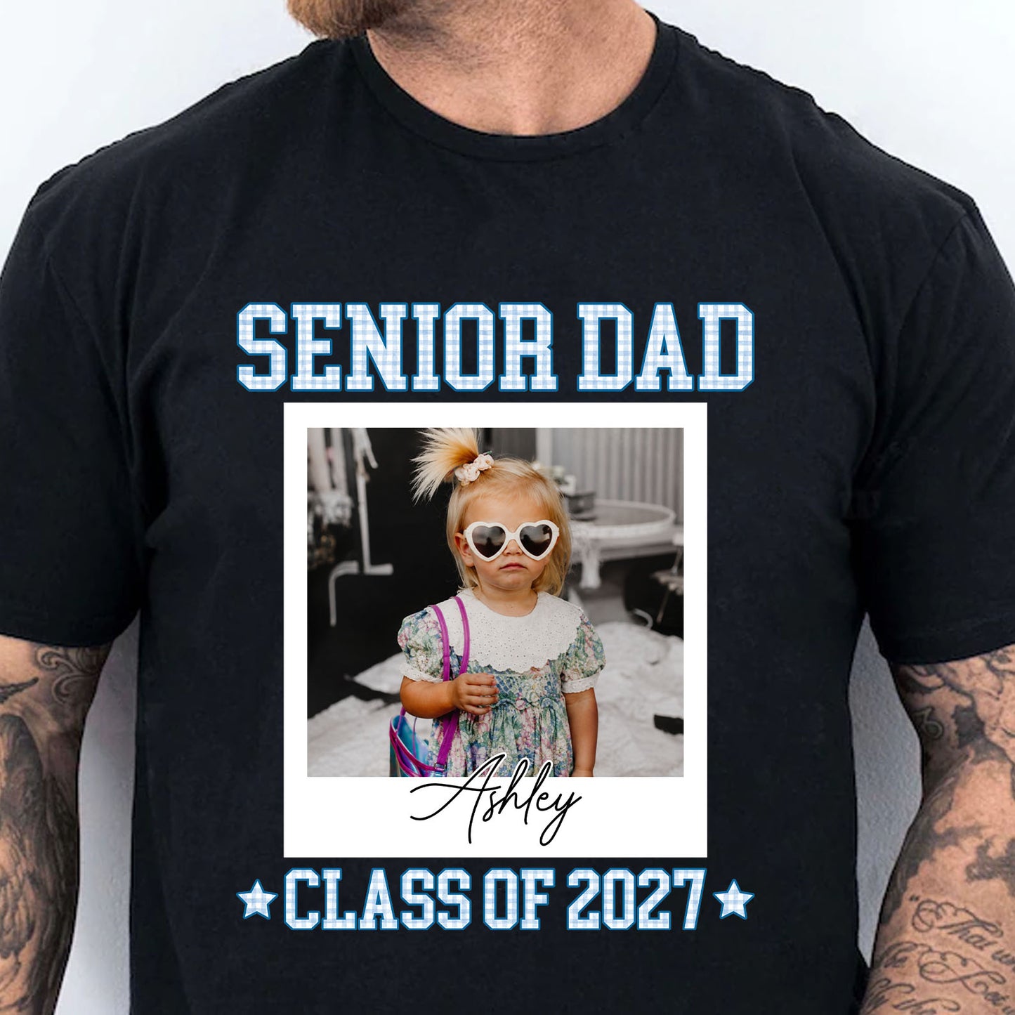 Custom Photo Senior Mom 2027 Shirt, Personalized Class of 2027 Graduation Tee, Proud Senior Mom Gift 685798