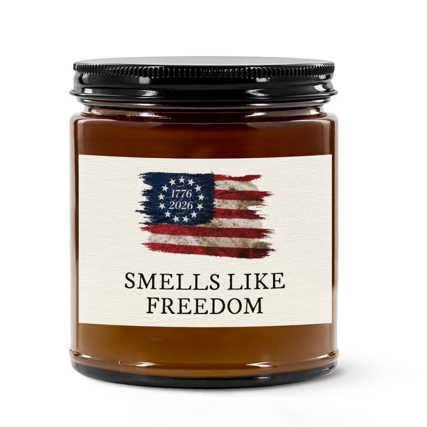 Smells Like Freedom Candle, 250 Years American Flag Patriotic Scented Candle, 4th of July Gift 685188
