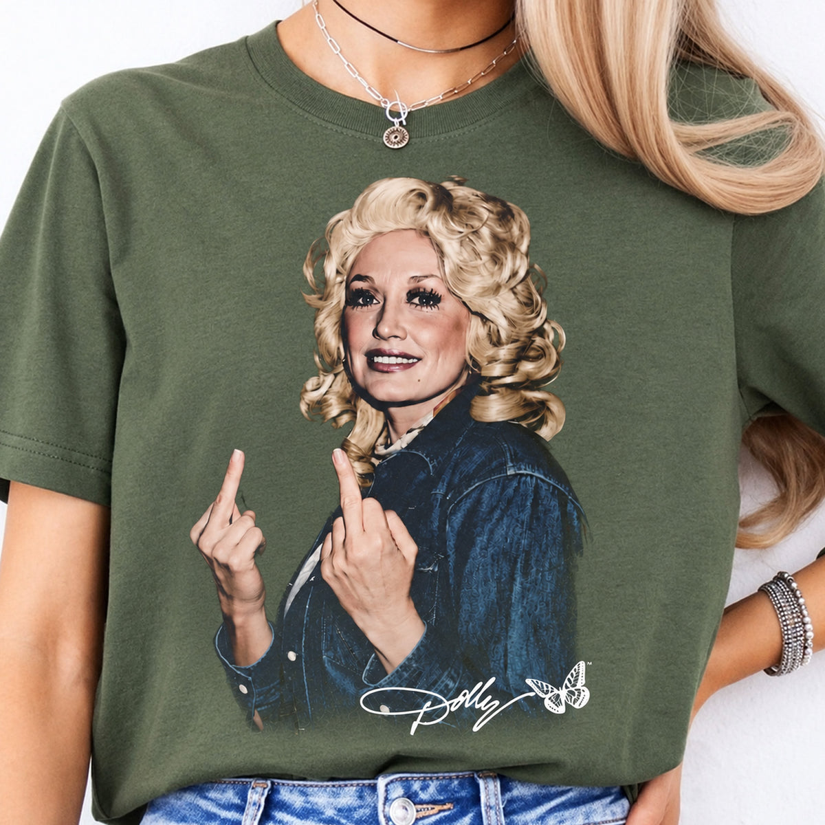 Dolly Parton Middle Finger Shirt, Funny Dolly Graphic Tee, Sassy Country Music T-Shirt, Dolly Fan Gift 686098 WFD
