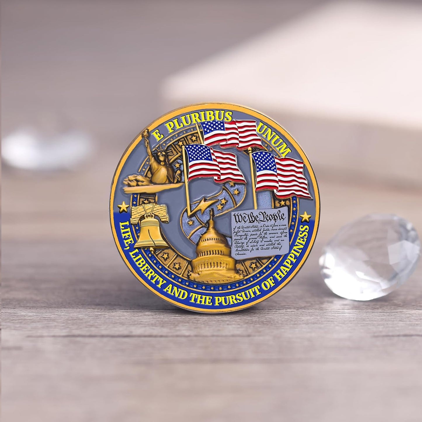 USA 250 Years of Freedom Commemorative Coin | Patriotic Eagle US Flag 1776–2026 Coin 684631