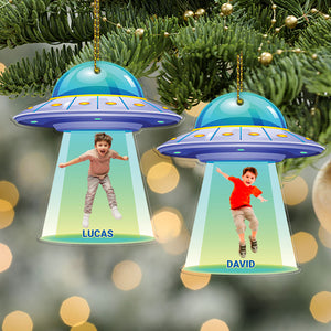 Personalized Upload Photo UFO Acrylic Ornament | Custom Text Photo Christmas Ornament 683504