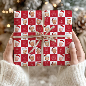 Funny Trump Santa Wrapping Paper, Donald Trump Wrapping Paper, Wrapping Paper For Christmas 683382 - GOP