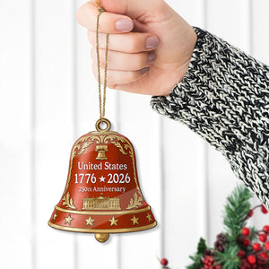 250 Years USA 1776-2026 Acrylic Ornament | Happy 250th Birthday USA Bell Ornament | America 250th Anniversary Ornament 682758