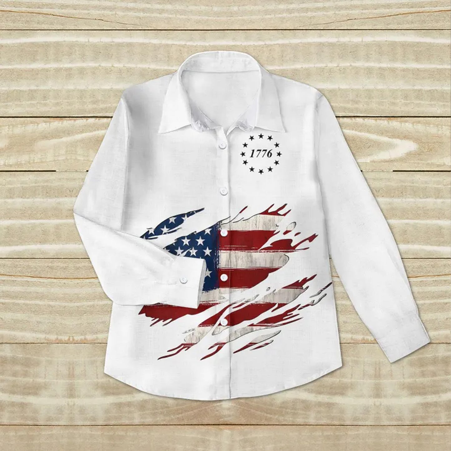 250 Years Patriotic Blouse Shirt, 1776 American Flag Women Top, USA Independence Day Shirt 685251 WFD