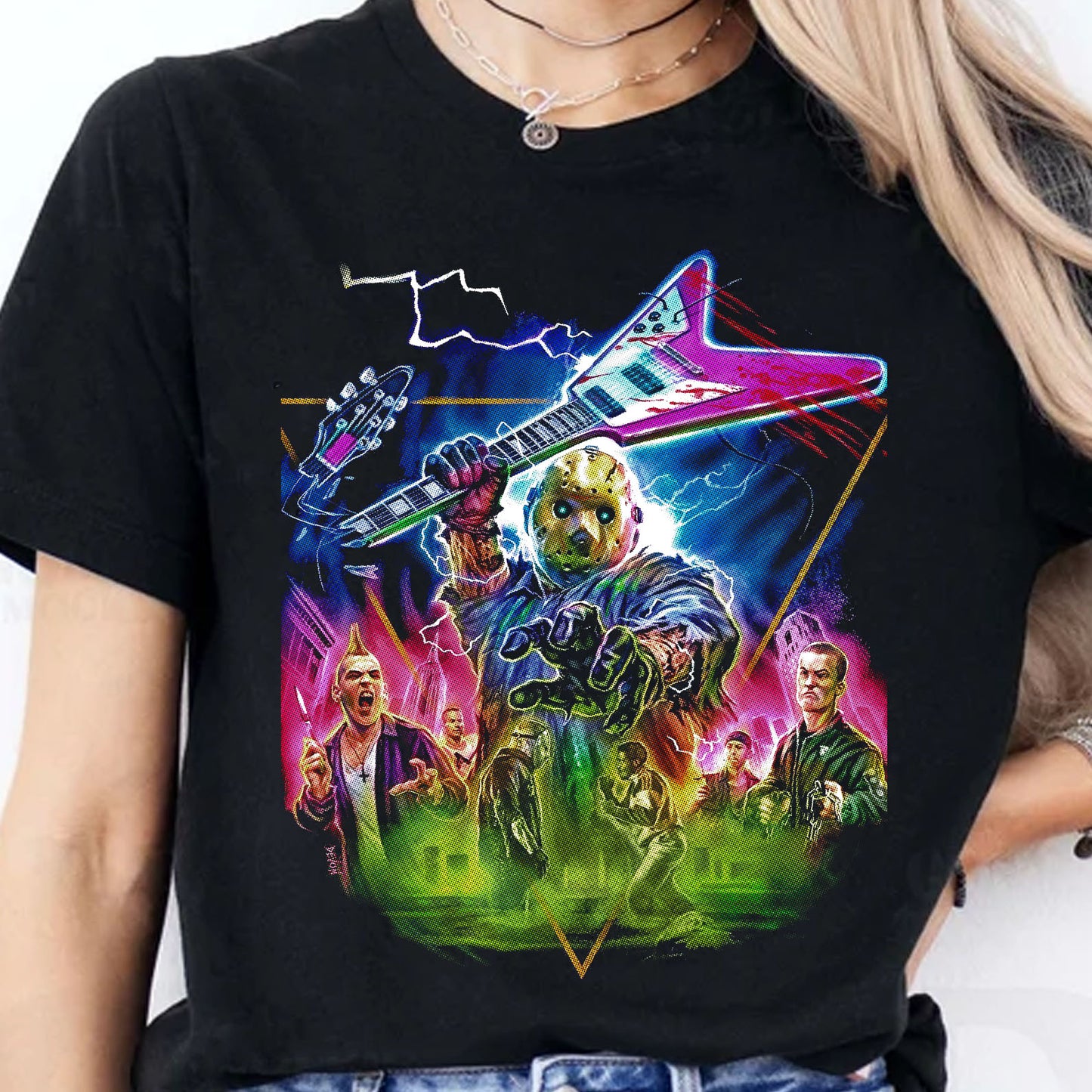 Friday the 13th Jason Takes Manhattan Halloween Shirt, 90s Horror Movie T-Shirt, Horror Halloween Tee 683308-7