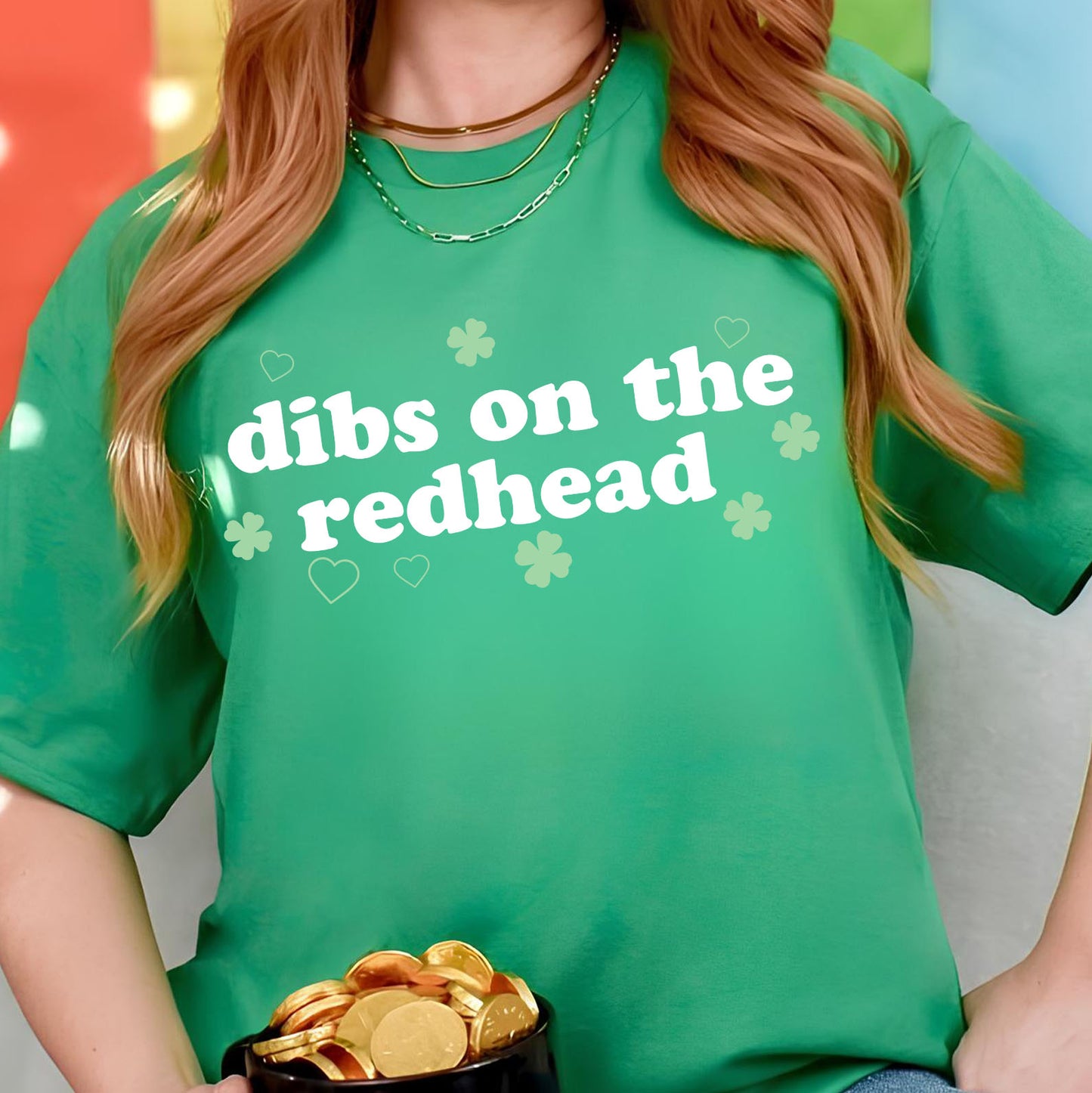 Dibs on the Redhead St. Patrick’s Day Shirt | Funny Lucky Irish Shamrock T-Shirt 684395