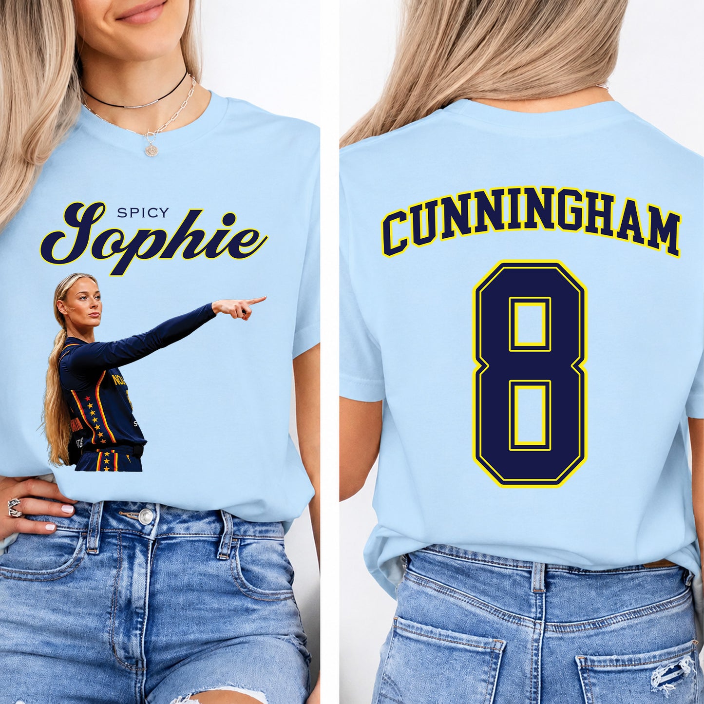 Spicy Sophie Cunningham Point Signature Shirt, Retro Front & Back Bright Shirt, Basketball Fan Tee 685743