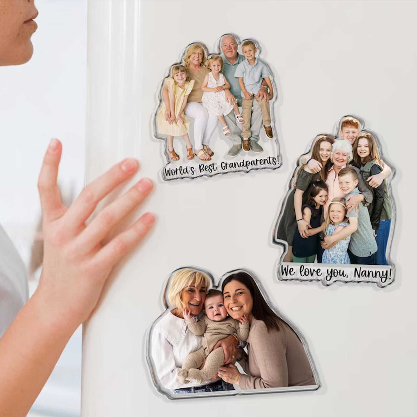 Personalized Family Fridge Magnet, Custom Photo Gift for Grandma Grandpa, Nana Papa Gift 684947