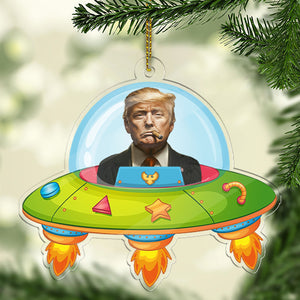 Personalized Donald Trump UFO Acrylic Ornament | Custom Funny Trump Christmas Ornament 683526 – GOP