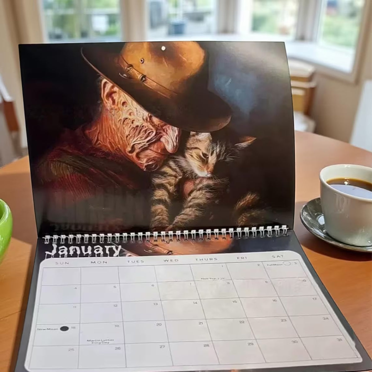Horror Movie Cats 2027 Wall Calendar, Michael Myers & Spooky Cat Calendar, Horror Fan Gift 686322 WFD