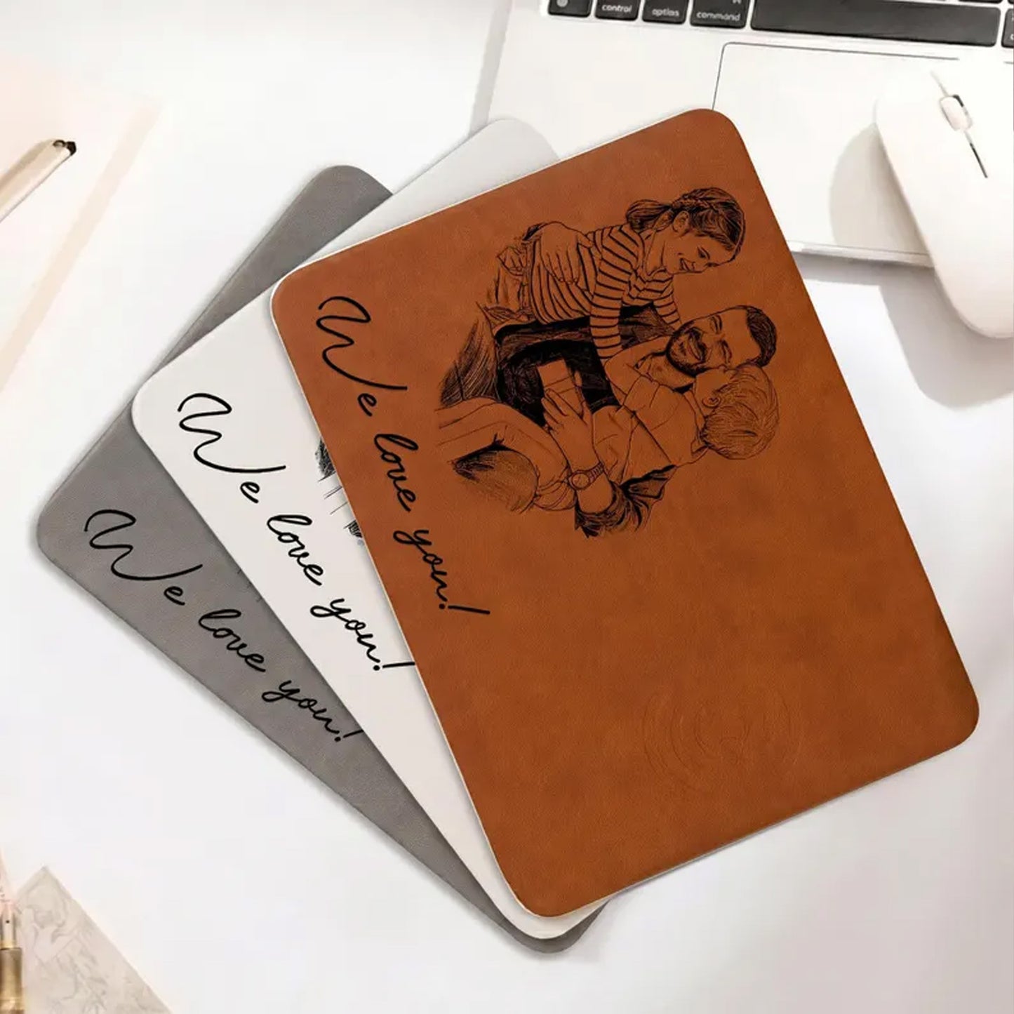 Personalized Photo Sketch Wireless Charger Pad for Dad, Custom Father’s Day Gift, Desk Decor 685134