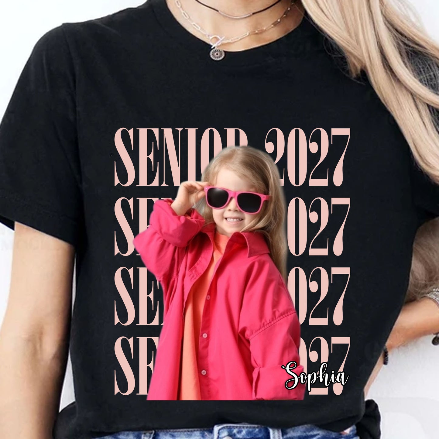 Personalized Senior 2027 Shirt, Custom Photo Graduation Tee, Vintage Class of 2027 Graduate Gift Shirt 685636