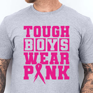 Breast Cancer Awareness Shirt, In October We Wear Pink, Tough Boys Wear Pink Shirt, Pink Cancer Ribbon Tee 683309