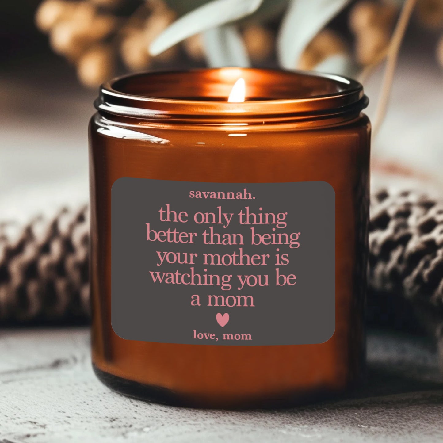 Personalized To My Daughter Candle Gift, New Mom Gift, Custom Name Candle, Mothers Day Gift 684859