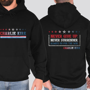 Charlie Kirk Memorial Shirt | A True Patriot Tribute Dark Shirt | Human Rights Free Speech Front & Back Shirt 682926