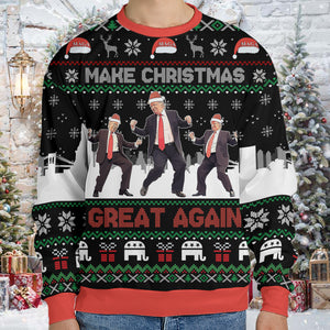 Donald Trump Santa Ugly Sweater, Make Christmas Great Again Christmas All-Over-Printed Sweatshirt 683439 - GOP