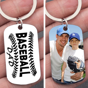 Personalized Baseball Dad Keychain – Custom Photo Keychain | Father's Day Gift, Gifts for Basketball Fans, Gifts for Him, Sports Lover Gift 682274