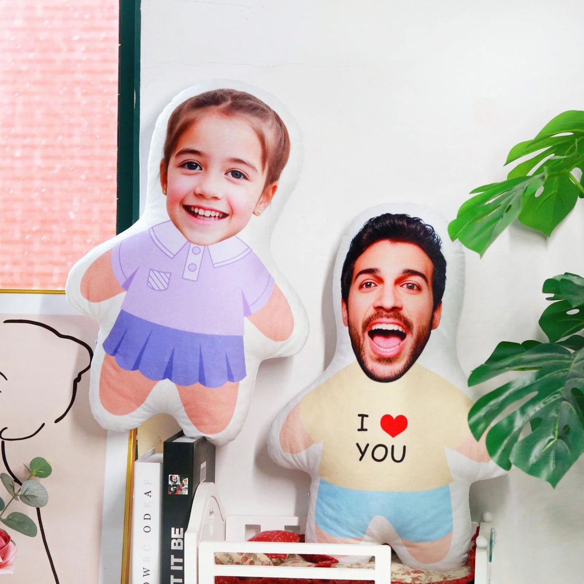 Custom Photo Face Pillow, Funny Personalized Body Pillow with Face, Unique Gift for Boyfriend, Girlfriend, Family & Kids 686751 WFD