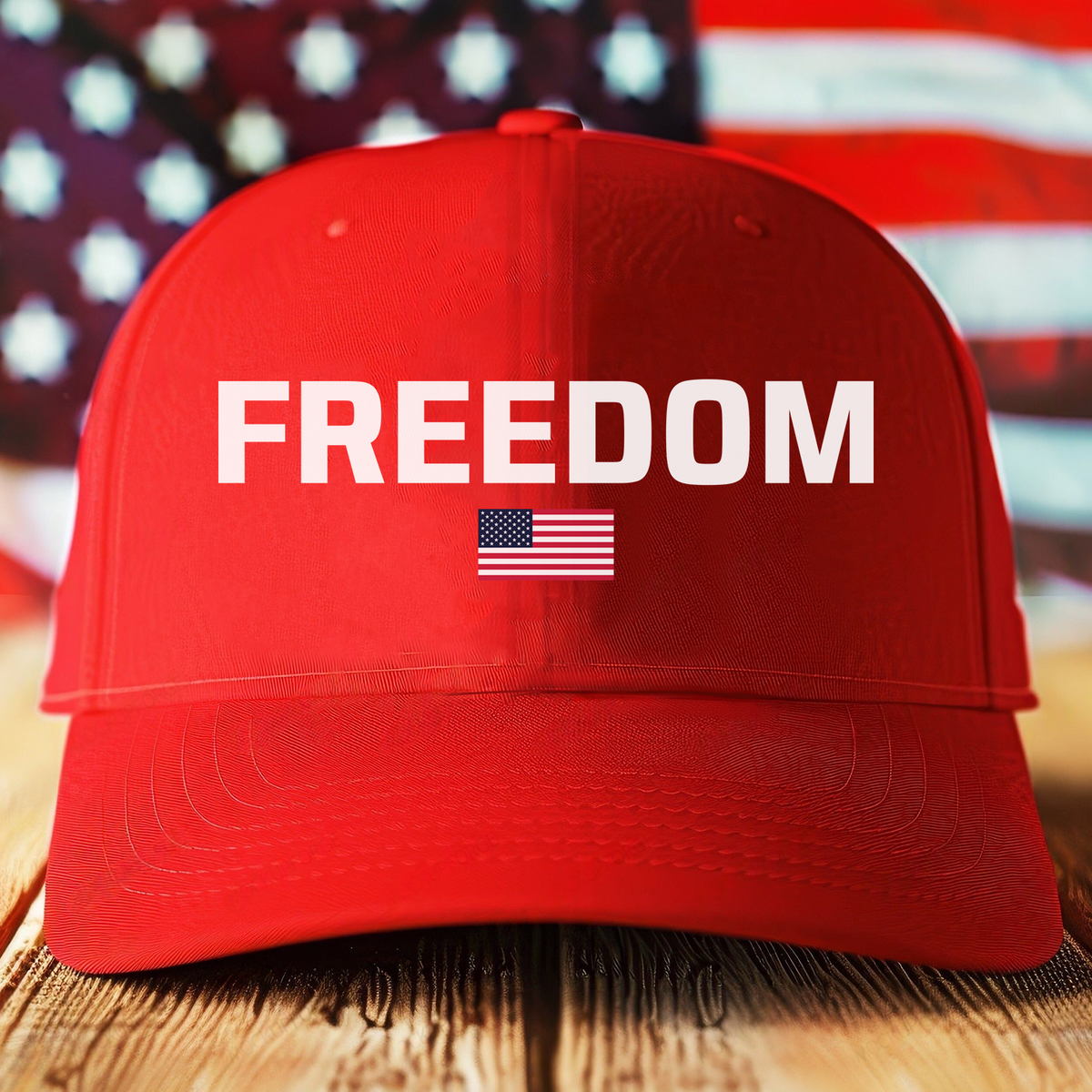 Red Charlie Kirk Freedom Printed Vintage 2D Baseball Cap | Charlie Kirk Red Hat | We Wear Red Charlie Kirk Birthday October 14 683010