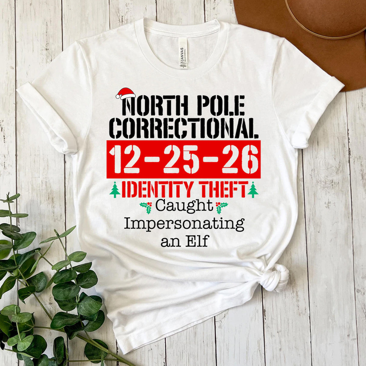 North Pole Correctional Christmas Shirt, Matching Family Christmas Shirts, Funny Xmas Holiday Tee 686770 WFD