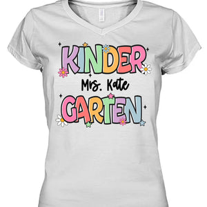 Personalized Kindergarten Teacher T-Shirt | Back to School Tee | Custom Shirt for Teachers 682576