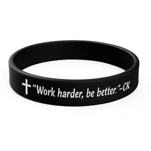 Work Harder Be Better Charlie Kirk Printed Silicone Bracelet | Justice Charlie Kirk Memorial Silicone Wristbands 683137