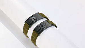 American Flag Cross Christian Bracelets | Personalized Nylon Wristbands | Stocking Stuffers For Man 683766