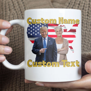 My Dad With Donald Trump Custom Photo Mug | Father's Day Mug | Father's Day Gift Ideas 682023 - GOP