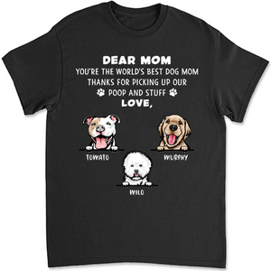 Thanks For Picking Up My Poop And Stuff Personalized Custom Photo Dog Shirt T681