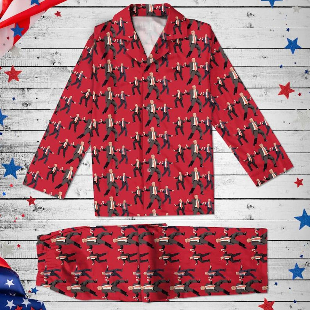 Dancing Trump Pajama Set - Funny Novelty Political Christmas Sleepwear Gift 686450 WFD