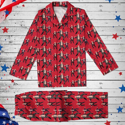 Dancing Trump Pajama Set - Funny Novelty Political Christmas Sleepwear Gift 686450 WFD