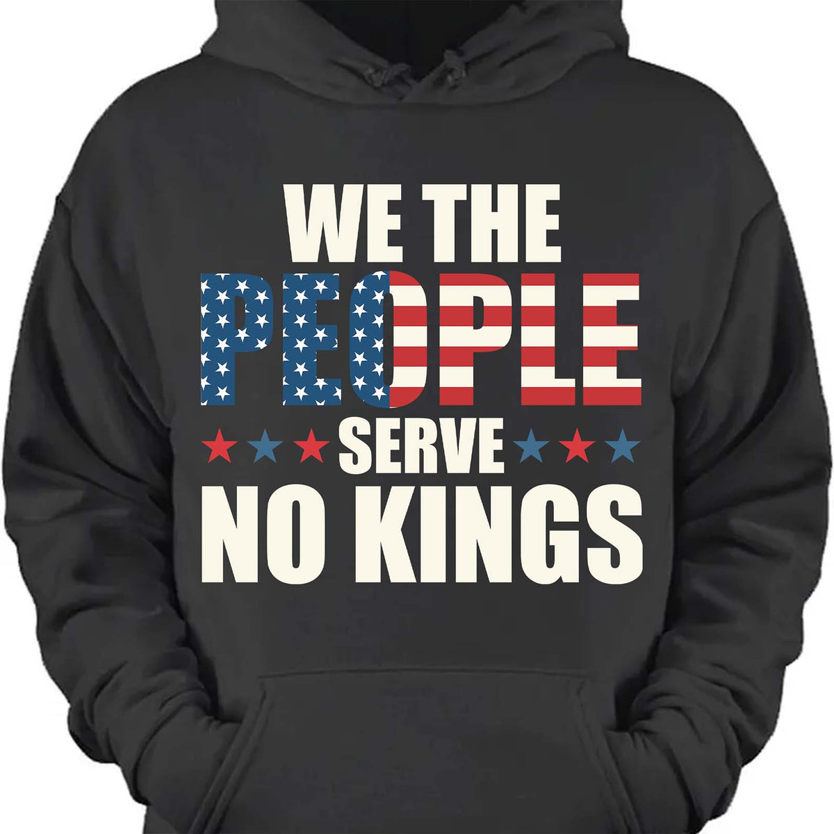 We the People Serve No King in America Shirt, Anti Trump Protest Tee, Anti Republican Dark Shirt 682473