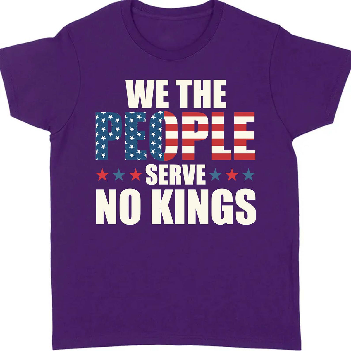 We the People Serve No King in America Shirt, Anti Trump Protest Tee, Anti Republican Dark Shirt 682473