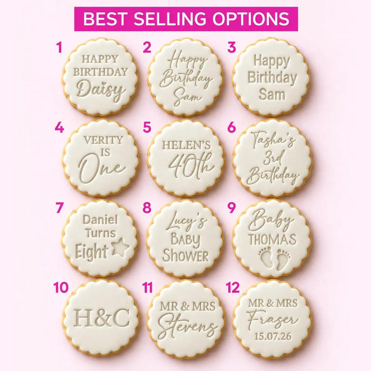 Personalized Cookie Stamp and Cutter, Custom Name Biscuit Embosser, Birthday Baby Christmas Wedding Gift 686752 WFD